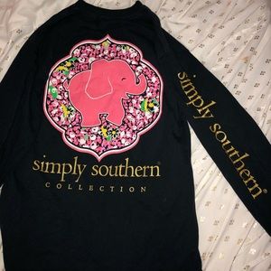 Simply Southern navy blue long sleeve